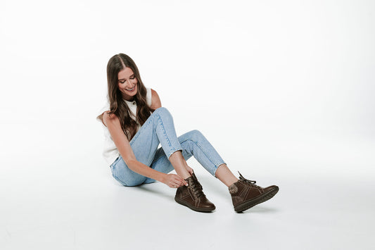 Lifestyle image for Wanda Boots - Chocolate